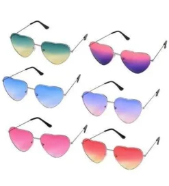 Two Tone Heart Sunglasses (One pair)