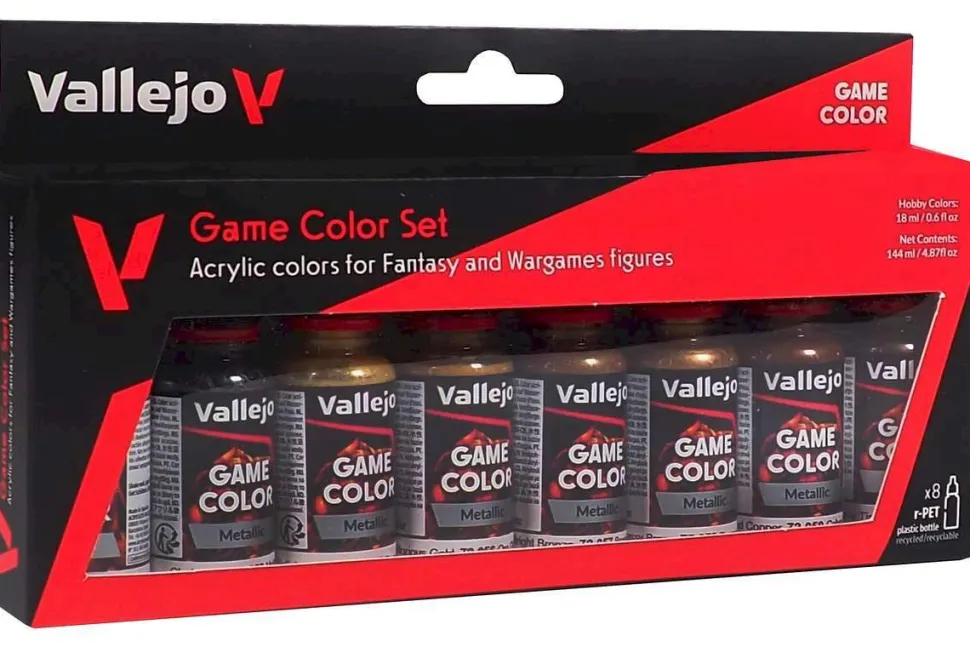 Vallejo: Game Golor Metallic Color Paint Set 18ml (8)