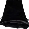 Velvet Black Dice Bag with Black Lining (L) Terningpose