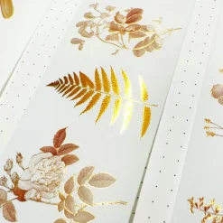 Vintage Botanicals Washi Tape Sticker Set (GILDED)