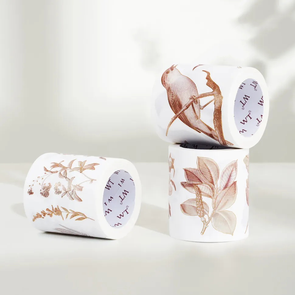 Vintage Botanicals Washi Tape Sticker Set (GILDED)