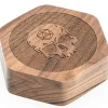 Walnut Hexagon Skull Wooden Dice Box