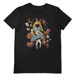 Wonderland Girl Black Unisex T-Shirt