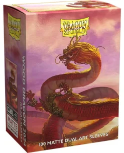 Wood Dragon Matte Art Standard Size (100) Kortlommer, Dragon Shield
