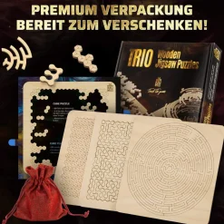 Wooden Puzzle Trio (41+44+88)