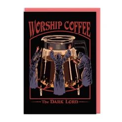 Worship Coffee Greeting Card