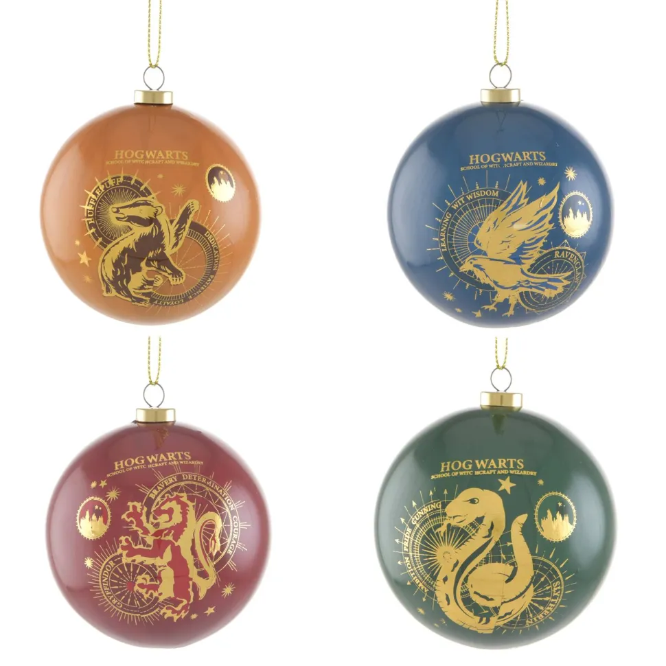 Yule Houses Baubles Set of 4