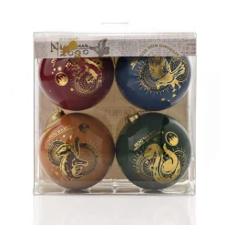 Yule Houses Baubles Set of 4